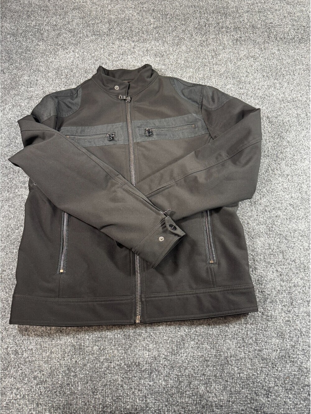 Michael Kors Jacket Men's Size Small Black  Mock Neck Long Sleeve Jacket